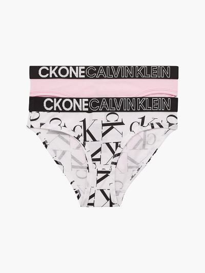 Calvin Klein Ruhák HU324332 | Calvin Klein CK Rib Lány Bikini Alsó Fehér / Rózsaszín